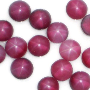 Vintage Glass Cabochons Star Plum Purple Grape 15 7mm Flat Back, vintagerosefindings, 354 image 1