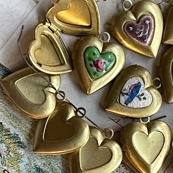 Vintage Heart Lockets, Vintage lockets, Valentines day lockets