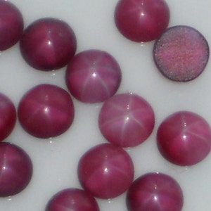 Vintage Glass Cabochons Star Plum Purple Grape 15 7mm Flat Back, vintagerosefindings, 354 image 2