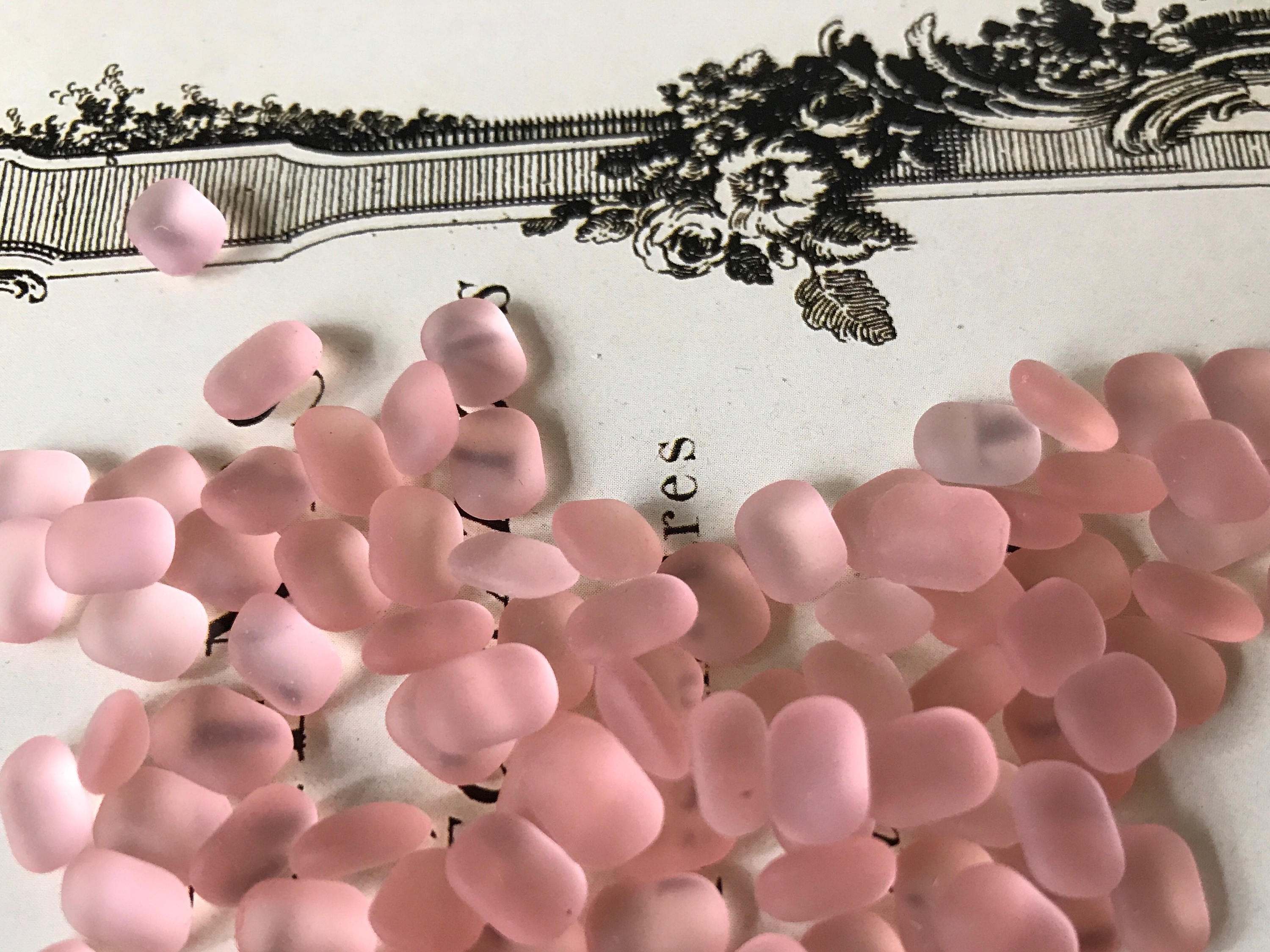 Octagon Stones,Vintage Frosted pink Rhinestones,Pink rhinestones