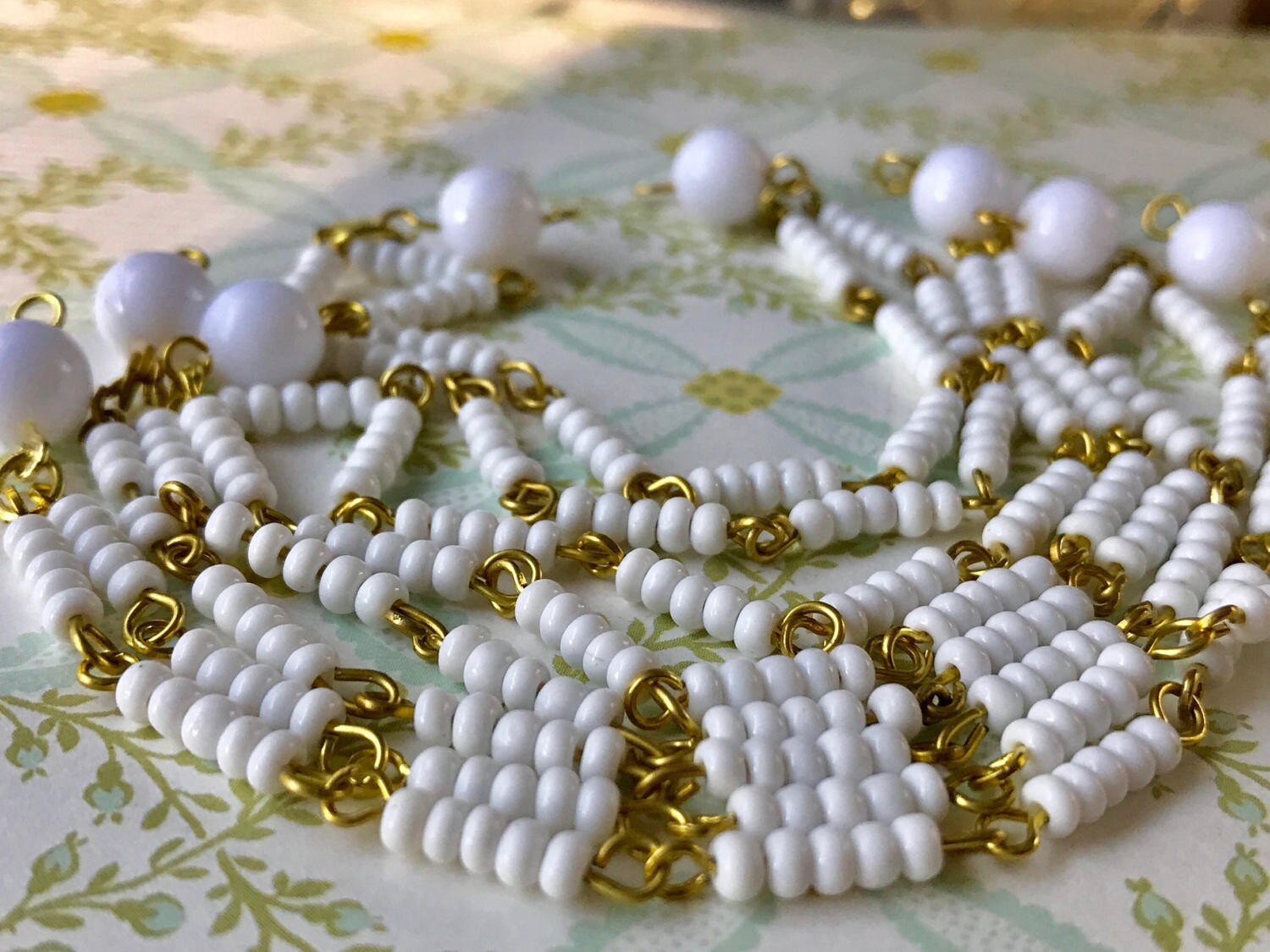 Vintage Chain Beaded ChainChain ConnectorsBracelet Etsy