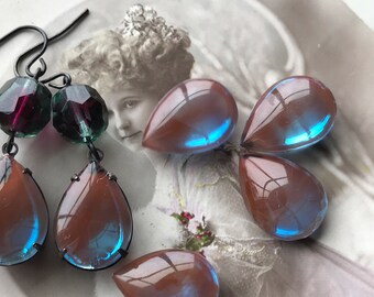 大粒　ヴィンテージサフィレット　サフィリーン　ペアシェイプ 大粒 ヴィンテージサフィレット サフィリーン ペアシェイプ 少難・訳