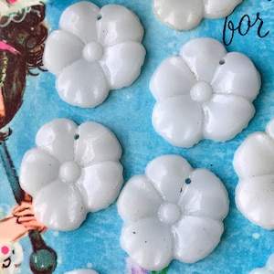 Vintage Glass Pansy drops