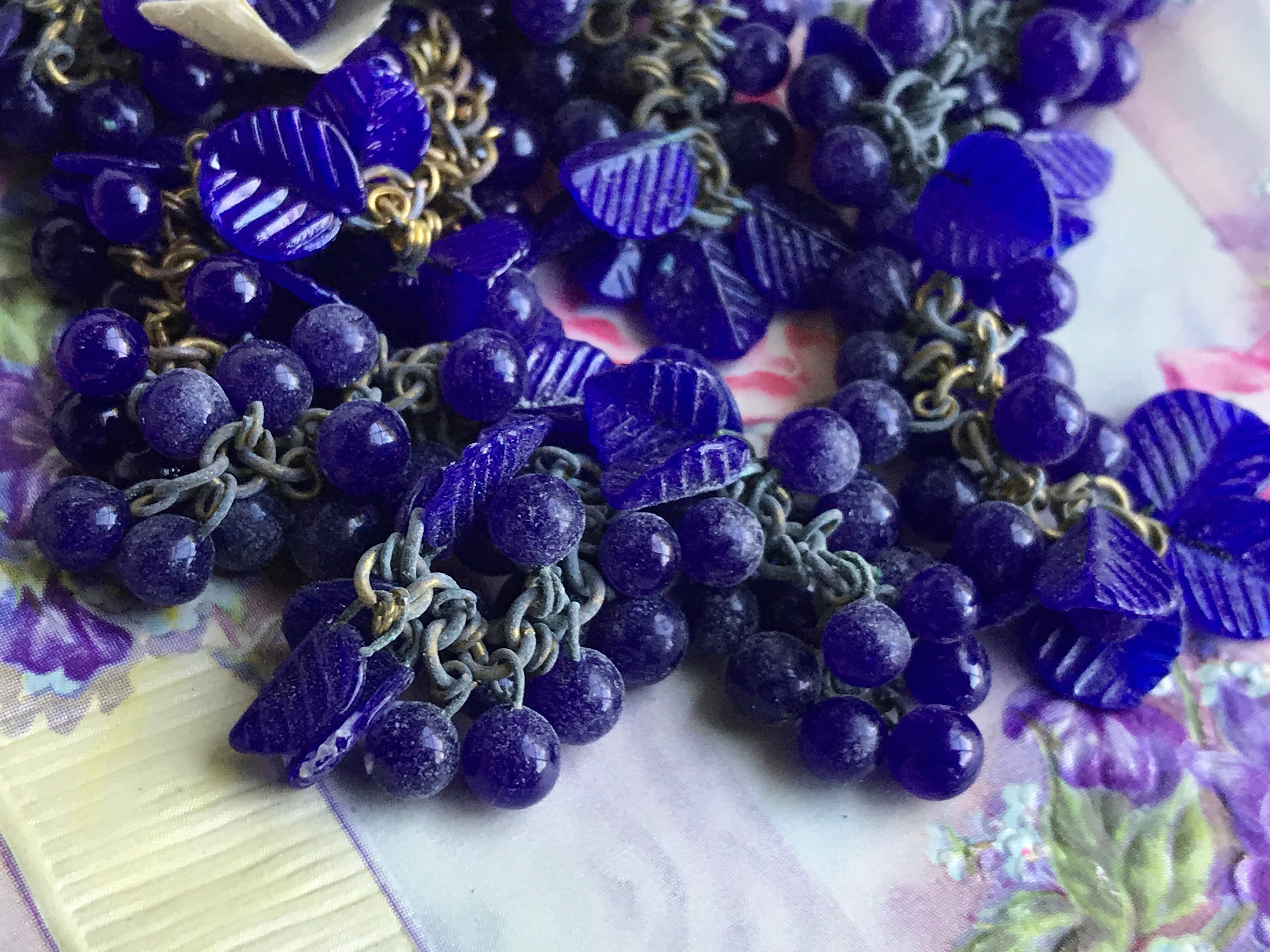 Vintage Glass Grape charms grape Cluster charms grape Etsy
