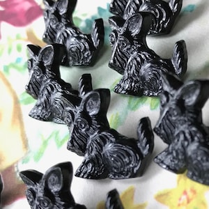 Vintage Buttons Scottie Dog,Scottish Terrier,Scottie buttons NOS 3/4" 17mm, Black Scottie Dog Buttons, Vintage Buttons