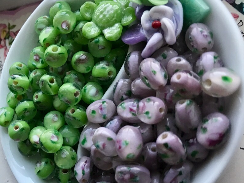 Millefiori Beads Flower Glass Beads Flowers Rose 6mm Round Etsy