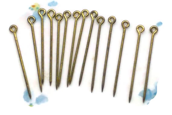Buy Vintage Eye Pins Eyepins Backs Brooch Findings Raw Brass