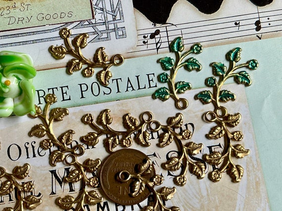 Miriam Haskell Jewelry Findings, Brass Stamping Connectors - Etsy