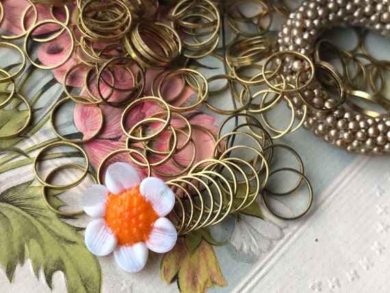 Supplies brass Rings, round Rings,  9mm rings, solid jump rings, vintagerosefindings
