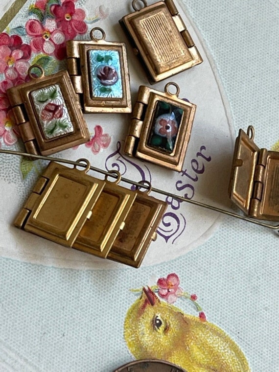 Guilloche Book Locket Enamel Locket Bible Vintage Etsy Canada