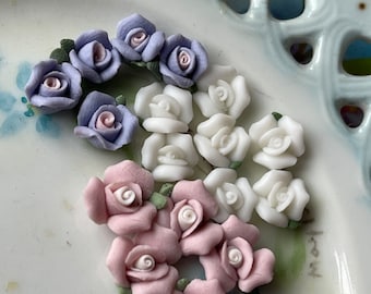 Porcelain Roses Cabochons