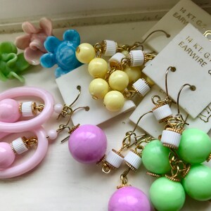 Boho earrings, Vintage Cottage Chic Earrings, 14 KT G.F Ear wires, vintagerosefindings, Shabby chic earrings, New, Hong Kong image 9
