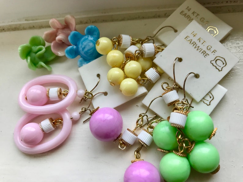 Boho earrings, Vintage Cottage Chic Earrings, 14 KT G.F Ear wires, vintagerosefindings, Shabby chic earrings, New, Hong Kong image 9