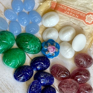 Vintage Glass Scarabs, Vintage
