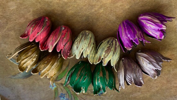 Bead Caps Vintaj Leaf Petal Artsy Blossom Large 22mm Antiqued OX Etched #1412
