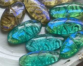 Vintage Dragons Breath, Cabochons, 18x9, Glass