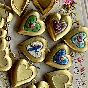 Vintage Heart Lockets, Vintage lockets, Valentines day lockets image 9