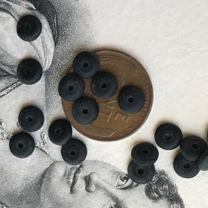 Antique Matte Black Spacer Beads, 15pcs image 10