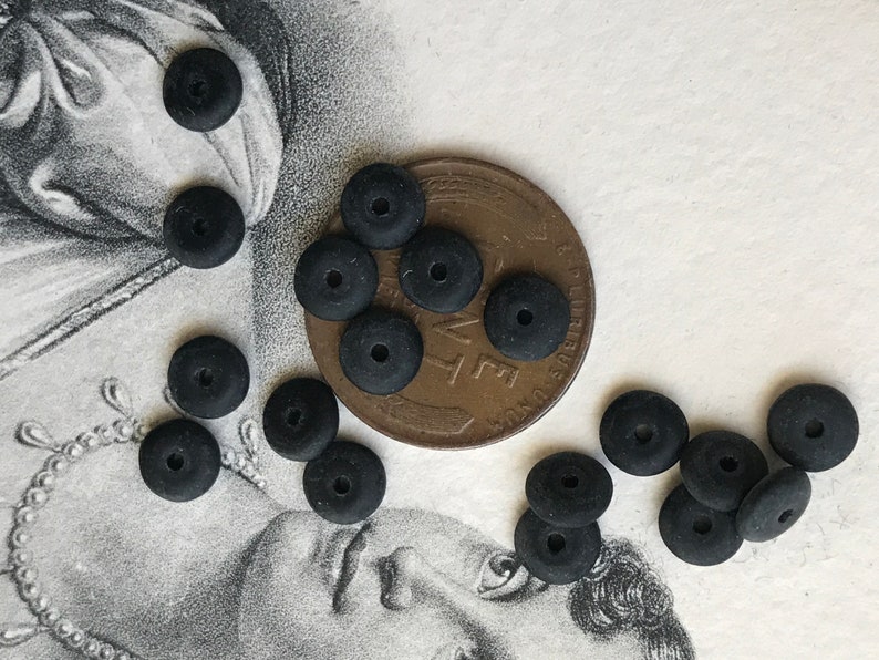 Antique Matte Black Spacer Beads, 15pcs image 10