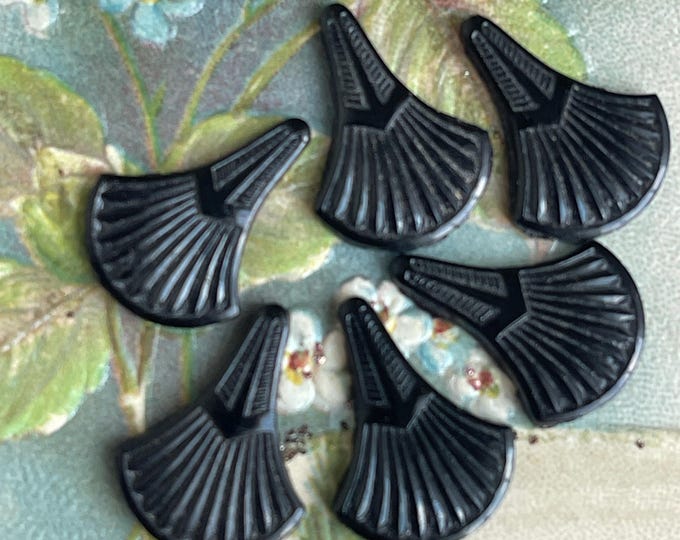 4 Cabochons Vintage En Plastique Rose Fleuri - 50x33x20mm, Dos Plat Pour Création Bijoux & Artisanat