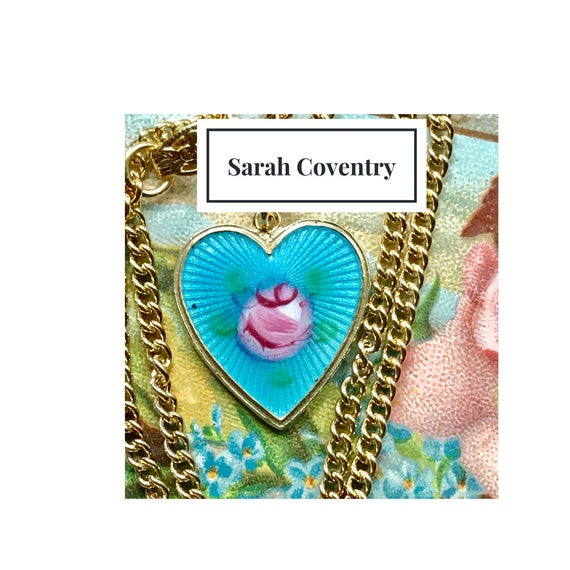 Sarah Coventry Heart Necklace signed Sarah Coventry Necklace