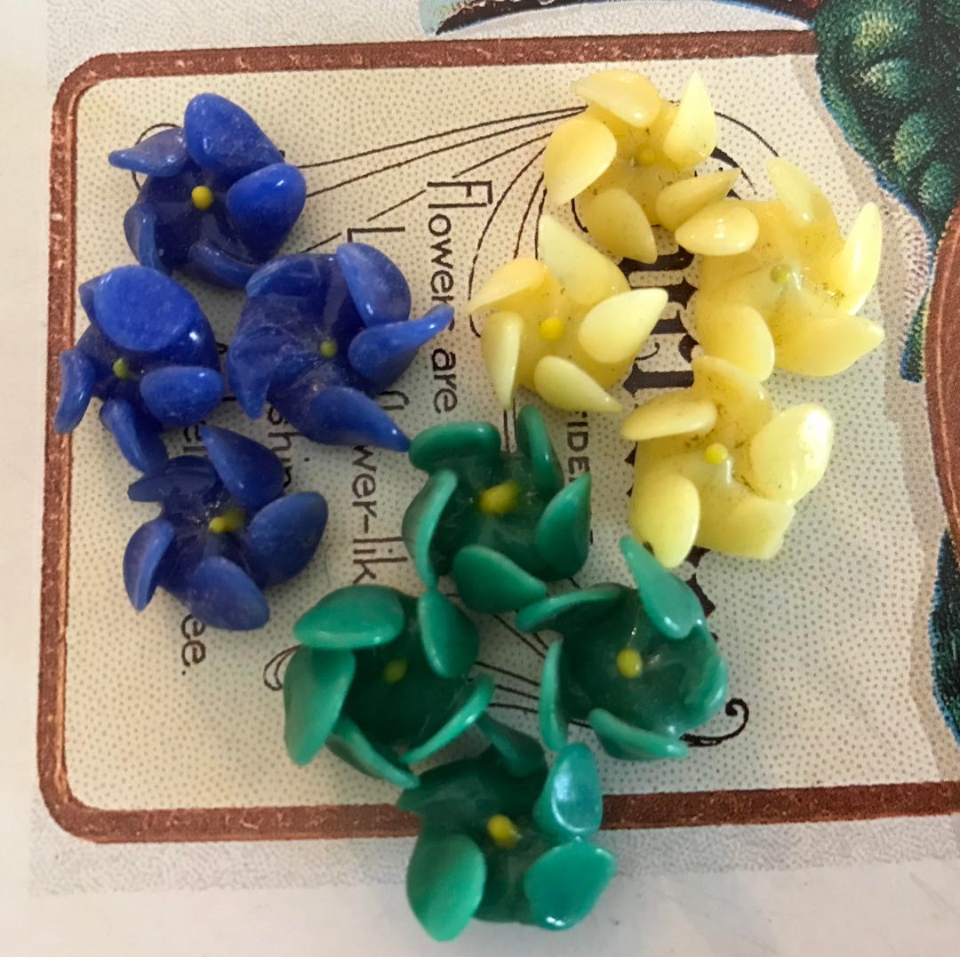 Vintage Glass Flowers, Hand Made Flowers, Japanese Flowers, Glass Flowers From Japan, Vintage