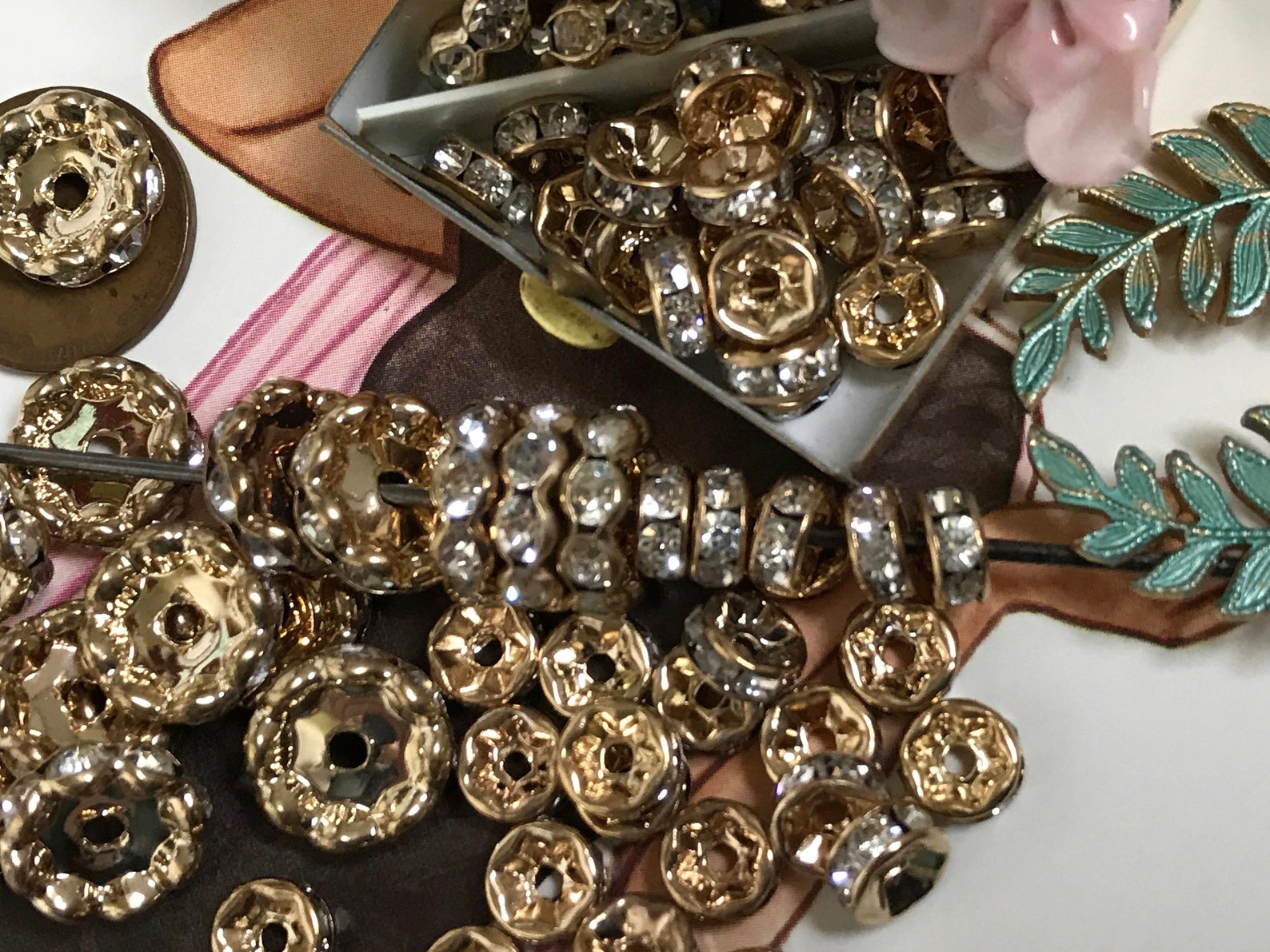 Beautiful Swarovski Rondelle Spacer Beads Swarovski Findings Etsy