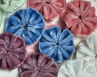 millinery flowers, millinery, Millinery supply,  flower crown, vintage millinery, vintage millinery flowers. Velvet posy, velvet Flowers