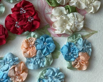 millinery flowers, millinery, Millinery supply,  flower crown, vintage millinery, vintage millinery flowers. Silk posy, Silk Flowers, Beaded