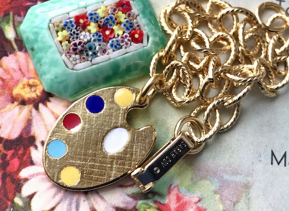 Artist Palette Bracelet, Art teacher Gift, Sarah Coventry Bracelet, artsy bracelet, painter, Painters, vintagerosefindings, #1471F