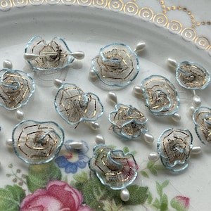 Pearl Roses, Millinery flowers, Silk Roses, Millinery supply,  flower crown, vintage millinery, vintage millinery flowers. Handmade