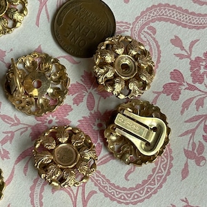 Vintage Signed Miriam Haskell Earrings, 1 pair, Haskell earrings