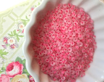 Perles tchèques vintage, perles shabby chic, perles de 3/2 mm, perles de verre roses, perles de verre vintage, petites perles