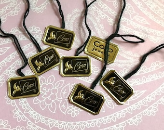 Vintage CORO Original Hang Tags (set of four or ten), 1950's,