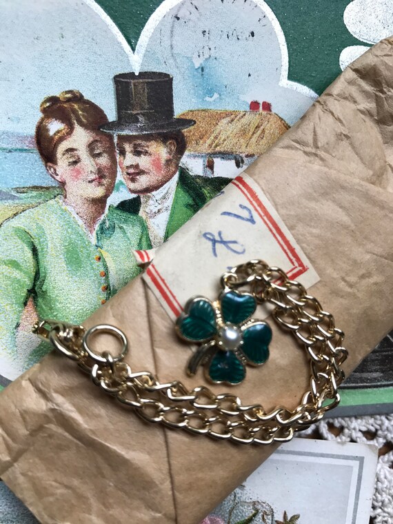New Four Leaf Clover Bracelet, St Patricks Day, V… - image 2