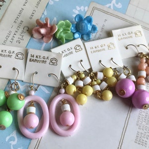 Boho earrings, Vintage Cottage Chic Earrings, 14 KT G.F Ear wires, vintagerosefindings, Shabby chic earrings, New, Hong Kong image 2
