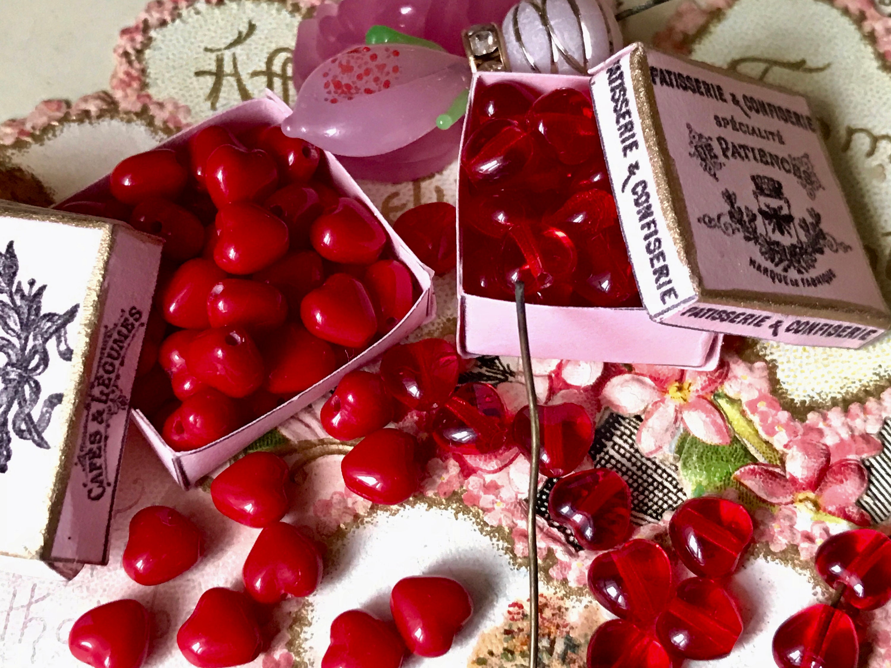 Miniature glass hearts - Etsy 日本