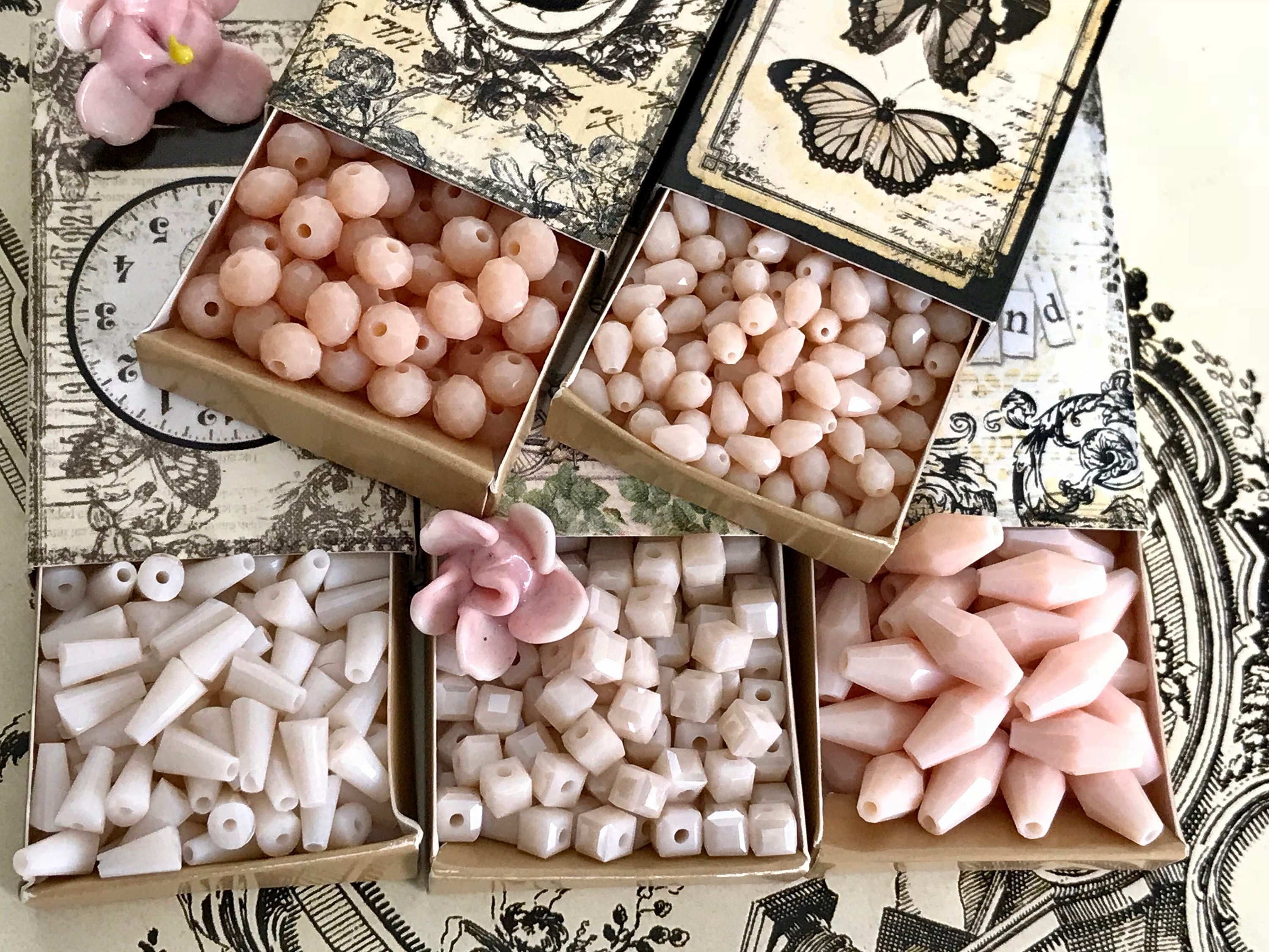 Pink Blush Beads Soft Blush Romantic Beads Shabby Chic Etsy