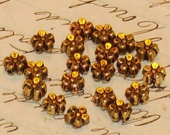 Antiqued Gold Daisy Beads Spacers Flowers 5mm