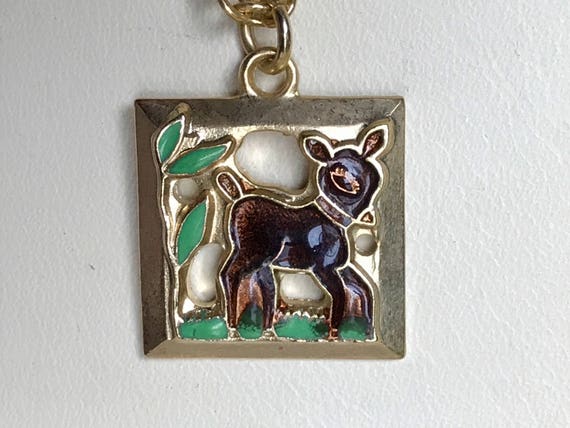 Bambi Necklace,signed Necklace,emmons Necklace,deer Necklace