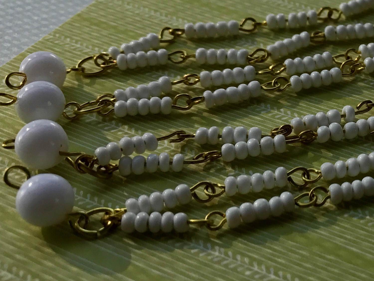 Vintage Chain Beaded ChainChain ConnectorsBracelet Etsy