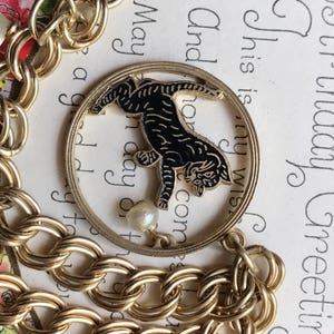 Cat Bracelet, Emmons Bracelet, Cat Charm, kitten charm, playful cat charm, cat lovers, cats image 4