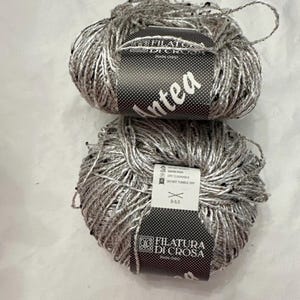 Vintage Filatura Di Crosa Knitting Yarn Antea White 2 Balls