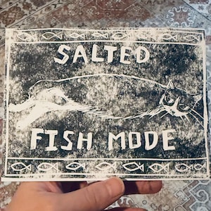 Lithographie mode Poisson salé N&B