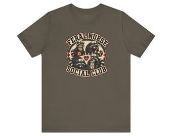 Feral Nurse Social Club Shirt Funny Nurse Shirt Raccoon Nurse Tee Dark Humor Nurse Gift
