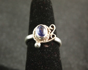 Iolite and Sterling Silver Ring Size 6