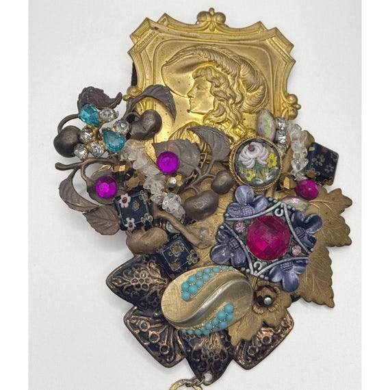 Sarah Jane signed assemblage statement pendent. V… - image 5