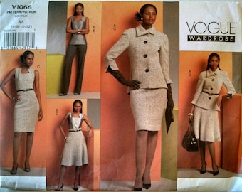 Vogue 2008 Sewing Pattern #V1068 Jacket, Dress, Skirt,Top.