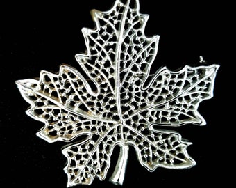 Vintage Silver Maple Leaf Pin Brooch Sarah Coventry