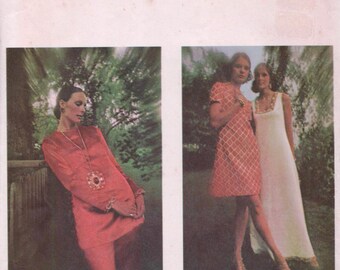 Redbook 1970s Sewing Pattern 2 Dress versions Tunic and Pants